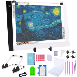 LIRUNQIU A3 Diamond Painting Led Light Pad Kit, 5D Diamond Painting Accessories Tool Kit Full Drill for Adults And Kids, Supplies