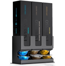 GALVANOX Pod Dispenser Designed for Nespresso Vertuo Capsules (3 Box Sleeve Holder) Freestanding Countertop Organizer St