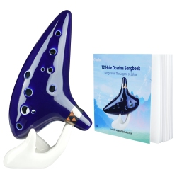 OHUHU Zelda Ocarina With Song Book (Songs From The Legend Of Zelda), 12 Hole Alto C Zelda Ocarinas Play By Link Triforce