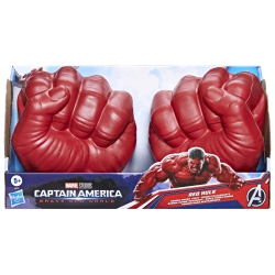 MARVEL Avengers Captain America: Brave New World Hulk Gamma Smash Fists, Soft Foam Role Play Toy, Super Hero Toys Fo In Red