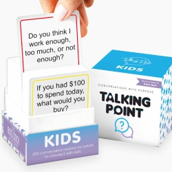 TALKING POINT CARDS 200 Kids Conversation Cards - Help Children Put Down Tablets And Phones - Enjoy Talking And Listening - Great for Car Ri
