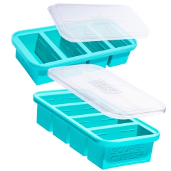 SOUPER CUBES 1-Cup Extra-Large Silicone Freezing Tray With Lid - Freeze Food Soup Broth Sauce In Perfect 1-Cup Portions