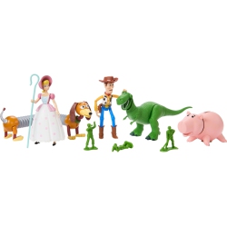 DISNEY PRINCESS Mattel Disney Pixar Storytellers Pack Figures, Toy Story 4-Inch Scale Multi-Pack, Woody Rex Slinky Dog Hamm Bo-Peep & 4