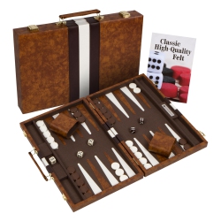 GET THE GAMES OUT Top Backgammon Set - Classic Board Game Case - Best Strategy & Tip Guide - Available In Small, Medium