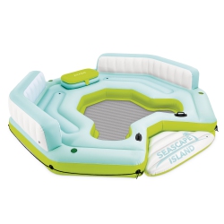 INTEX Seascape Island Inflatable Water Lounge With Built In Cooler And Backrests for Adults