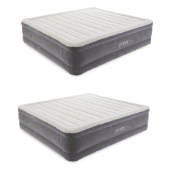 INTEX 18" Inflatable Elevated Air Mattress Bed W/built In Pump, King (2 Pack)