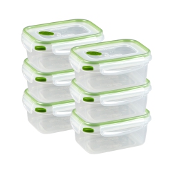 STERILITE 4.5 Cup Rectangle Ultra-Seal Food Storage Container (6 Pack) In Green