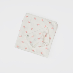 THE ELK BABY Premium Organic Cotton Tulip Blanket And Beanie Set In Multicolor