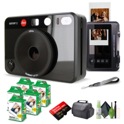 LEICA Sofort 2 Hybrid Instant And Digital Camera + Instant Film 100 Sheets In Black