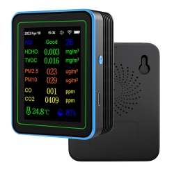 GREEN SCENIC Smart 12-In-1 Air Quality Detector - Detects Formaldehyde, Carbon Dioxide, Pm2.5, Co, Tvoc, Wall-Mounted Design, Wifi Connection, App