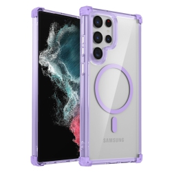 THE WAY Transparent Magnetic Mobile Phone Case Samsung S25 Ultra Cover Four Corners Anti-Drop S25 Protective Cover, Ultra-Thin Shockproof Mobile