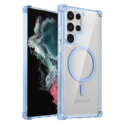 THE WAY Transparent Magnetic Mobile Phone Case Samsung S25 Ultra Cover Four Corners Anti-Drop Protective Cover, Ultra-Thin Shockproof Mobile Phone