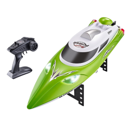 GREEN SCENIC Remote Control Boat Water Toy Sailing Model Yacht Toy Boat Night Navigation Lights Self-Flip Reset High-Speed Speedboat -