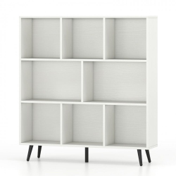 SLICKBLUE 8-Cube Bookcase With 5 Tapered Metal Legs for Living Room Or Office