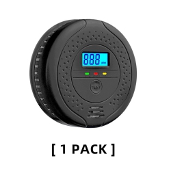 CHSSHA00 Digital Carbon Monoxide Detector Bold Alarm Alarm Sensor Visual Alarm Gas Alarm Sensor Gas Monitoring Monitor 1 Pack In Black