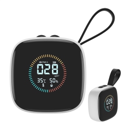 CHSSHA00 Air Monitor Pm2.5 Compact Led Display, Portable Air Quality Meter | Multipurpose Humidity Tester, Indoor Dust Detection Advanced Pollution