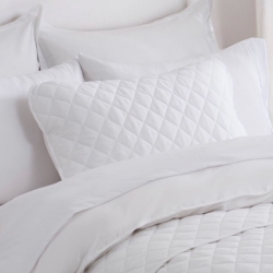 DANIEL DESIGN STUDIO Ocean Fine Bedding Quilted Sham; Queen, 300 Tc, Soft, Breathable And Eco-Conscious In White