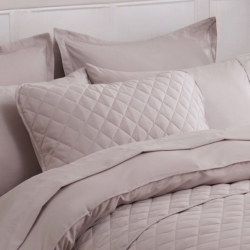 DANIEL DESIGN STUDIO Ocean Fine Bedding Quilted Sham; Queen, 300 Tc, Soft, Breathable And Eco-Conscious In Beige