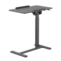 UPLITE Height Adjustable Overbed Laptop Desk With Wheels, Rolling Bedside Tray for Office, Hospitable & Home Use - Tilting Sit Stand Desk Cart