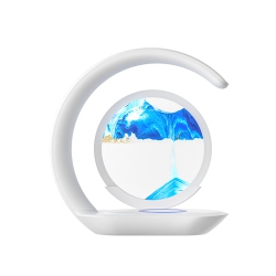 MYACUC Quick Table Lamp Wireless Charging Desk Lamp 3D Hourglass Ornaments Painting, Art Decor Fast Charging Station, Night Light for Office Room