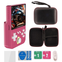THE WAY Mini Handheld R36S Handheld Mini Portable Retro GBa Game Arcade 3.5-Inch HD Ps1 Handheld, Built-In 15000+ Games - 64G In Pink