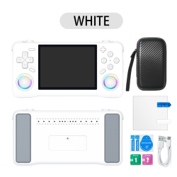 THE WAY Xf35H Handheld Game Console 3.5-Inch Screen With Wifi, Can Play Online With Vibration Psp Games, Built-In 28000+ Games - 128G In White