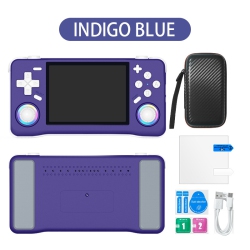 THE WAY Xf35H Handheld Game Console 3.5 Inch Screen With Wifi, Can Play Online With Vibration Psp Games, Built-In 28000+ Games - 128G In Purple