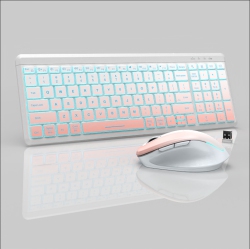 THE WAY Hot Sale 2.4G Wireless Bluetooth Dual Mode Rechargeable Keyboard Mouse Combo Set Silent Ergonomic RGB Backlight Silent Wireless Keyboard