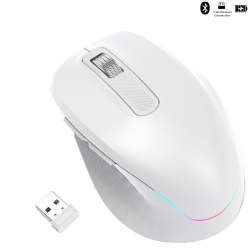 THE WAY New 2.4G Wireless Bluetooth Dual Mode RGB Backlight Computer Mouse Laptop Desktop Mouse Dual Mode Colorful Wireless Mouse \w Cool RGB Dynamic