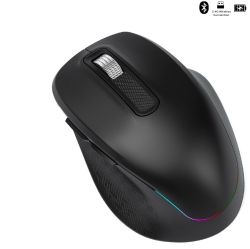 THE WAY New 2.4G Wireless Bluetooth Dual Mode RGB Backlight Computer Mouse Laptop Desktop Mouse Dual Mode Colorful Wireless Mouse \w Cool RGB Dynamic