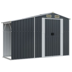VIDAXL Garden Shed Anthracite 277X93X179 Cm Galvanised Steel