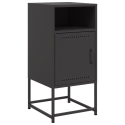 VIDAXL Bedside Cabinet 36X39X78 Cm Steel In Black