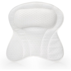 MYACUC Bath Pillows for Tub, Bath Pillow Bathtub Pillow Headrest Neck And Back Support \w Air Mesh Fabric & Suction Cups, Ergonomic Bath Accessories