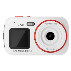 THE WAY Dual-Screen HD Digital Camera, 16X Digital Zoom, Auto Focus, 1.54-Inch HD Display, 72-Megapixel HD Camera, Suitable for Travel And Portable