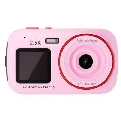 THE WAY Dual-Screen HD Digital Camera, 16X Digital Zoom, Auto Focus, 1.54-Inch HD Display, 720, 000-Pixel HD Camera, Suitable for Travel And Portable