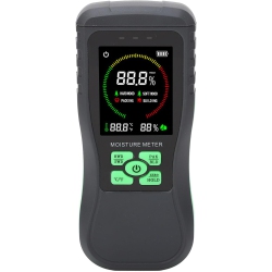 CHSSHA00 Digital Meter, Non Destructive Testing, Color Lcd Display, Instant Calibration, for Wood, Paper, Drywall, Cement, Construction And