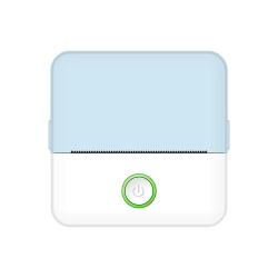 GREEN SCENIC Portable Mini Pocket Printer, Inkless Pocket Printer, Compatible With Ios + Androidtooth Thermal Small Printer - And White In Blue