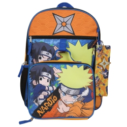 BIOWORLD Naruto Chibi Characters 5 Piece Kids 16" Backpack Set