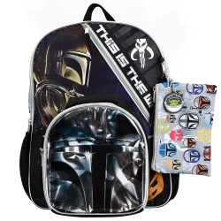 BIOWORLD Star Wars The Mandalorian 5 Piece Kids 16" Backpack Set