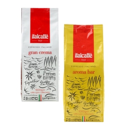 ITALCAFFE Gran Crema + Aroma Bar Coffee Beans – 2 X 1000G – Italian Espresso Blend – Bold & Balanced – Whole Bean Coffee – 2Kg Total