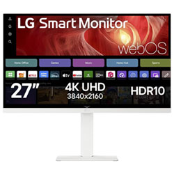 LG 32" 4K Ultra HD 60Hz 5ms GTG VA LED webOS Smart Monitor (32U720SA-W) - White