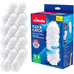 GENERIC Vileda Flex & Catch Heavy Duty Duster Refills (10 Count) | Disposable Duster Refill With Cleaning Fibres Made Of 100% Recycled Materials