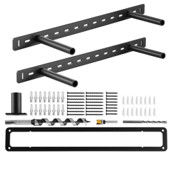 VEVOR 2 PCs Floating Shelf Brackets, 150 Lbs/68 Kg Weight Capacity, 22X6.2X1.5 Inch, Heavy Duty Hidden Shelf Brackets Support, Wall Mounting