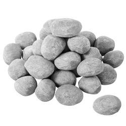 VEVOR 2-3 Inch Ceramic Fire Pebble Stones, 30PCs Lava Rocks, Reusable Fire Pit Stones Indoor/outdoor Use, Decorative Firepit Stone for Propane/gas