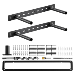 VEVOR 2 PCs Floating Shelf Brackets, 150 Lbs/68 Kg Weight Capacity, 16X6.2X1.5 Inch, Heavy Duty Hidden Shelf Brackets Support, Wall Mounting