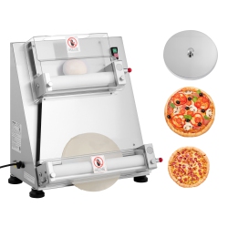 VEVOR 260 PCs/hour Pizza Dough Roller Sheeter, 3-16 Inch Semi-Automatic Stainless Steel Press, Commercial Electric 390W Maker Machine, Adjustable