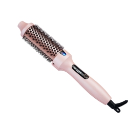 MYACUC Thermal Brush Curling Brush, 1.5 Inch Heated Thermal Round Brush for Blowout Look, Curling & Volumizing & Straightener for Dry Hair, Dual Voltage