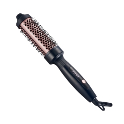 MYACUC Thermal Brush for Blowout Look, Heated Round Curling Brush, Hair Styling Tools for Volumize Straighten, Double Voltage Curling Iron for Travel