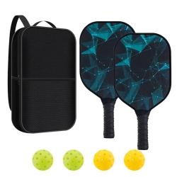MYACUC Pickleball Paddles, Fiberglass Surface& Polypropylene Honeycomb Core Pickleball Set, Pickleball Paddles Set ​for Men Women