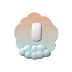 GREEN SCENIC Cloud Gradient Color Matching Keyboard Palm Rest | High Elastic Memory Foam + Silicone Non-Slip Base | Wrist Mouse Pad for Office - Rose